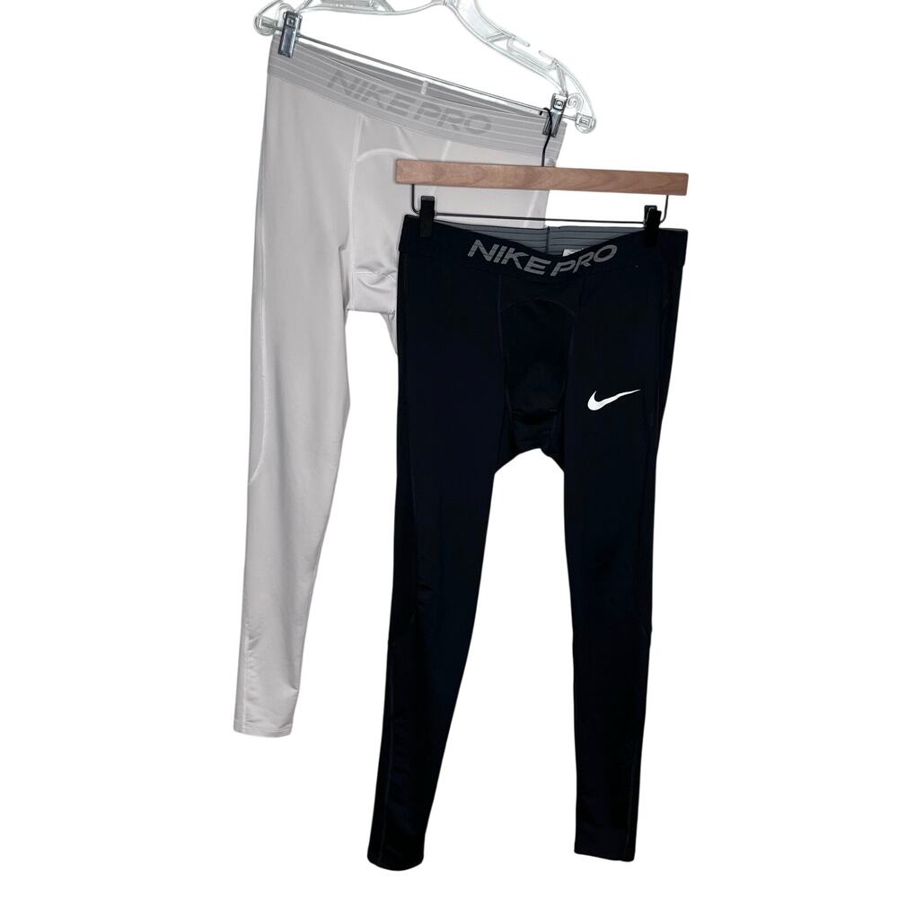 Nike Pro Dri-FIT Compression Tights Lot 2 Black White Gray Men’s Large Tall L